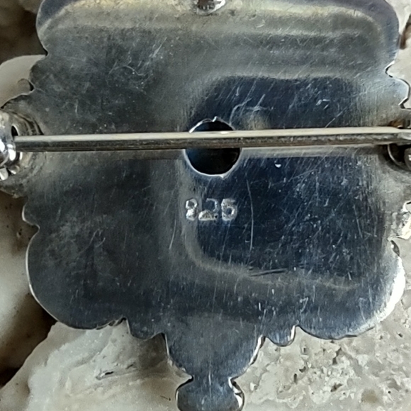 Sterling Silver/Gemstone Convertible Pendant-Brooch - Picture 5 of 5